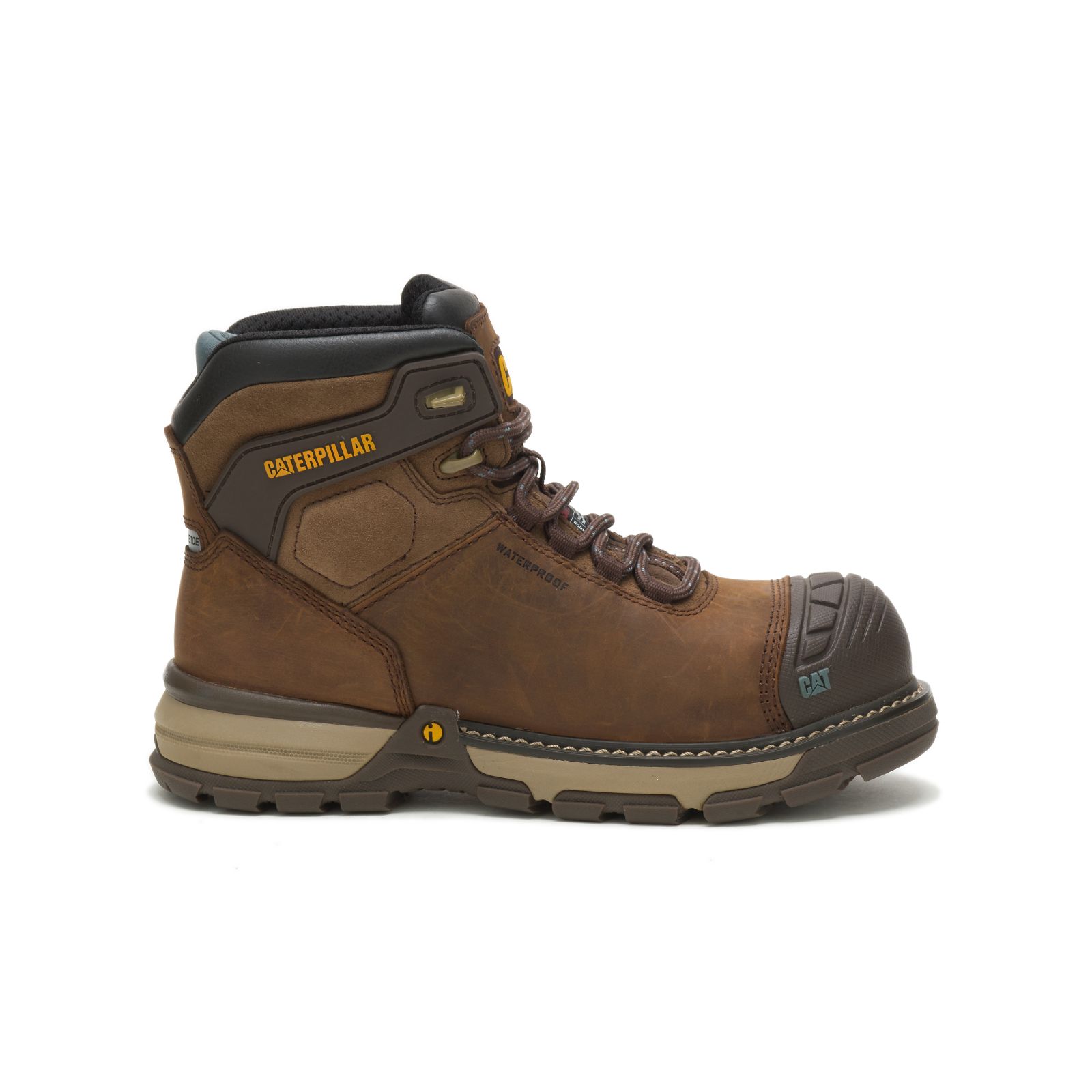 Caterpillar Women's Excavator Superlite Waterproof Thinsulate™ Nano Toe Work Boots Dark Brown CAT-25